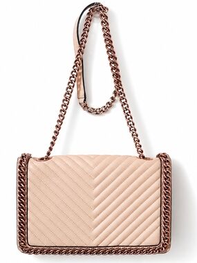 ALDO Quilted Chain Shoulder Bag Blush Pink